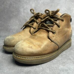 GEORGIA BOOT WEDGE CHUKKA- LEATHER WORK BOOTS SIZE 9.5 M COMPOSITE TOE